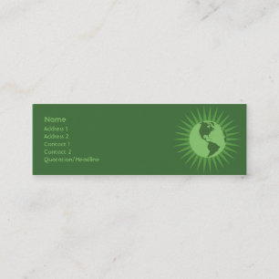 Green - Skinny Mini Business Card