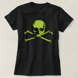 Green Skull And Crossbones T-Shirt