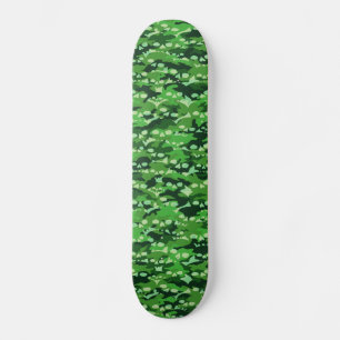 Green Skull Camo Skateboard