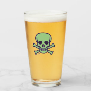 Green Skull glass tumbler