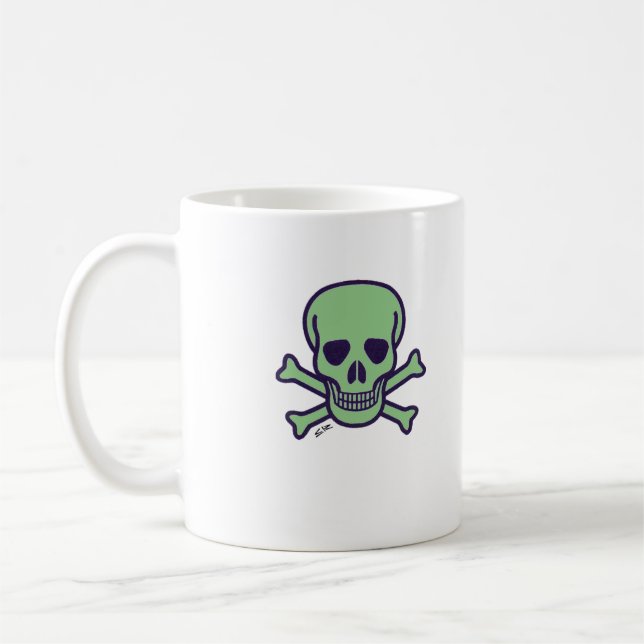 Green Skull mug (Left)