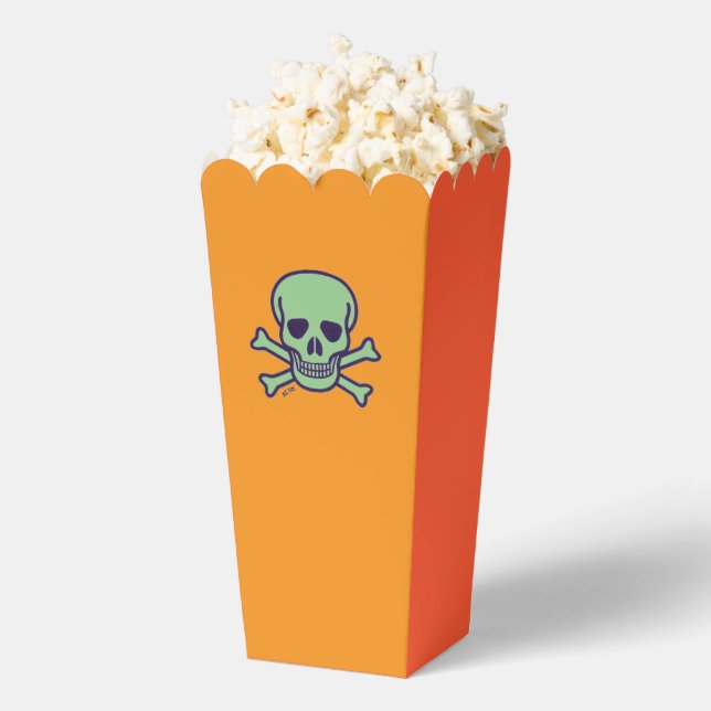 Green Skull orange popcorn boxes (Popped)