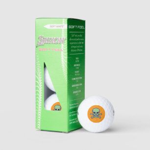 Green Skull orange Srixon Soft Feel golf balls 3pk