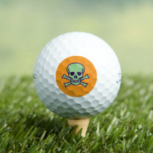 Green Skull Titleist orange Pro golf balls 12 pk