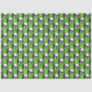 Green Skulls and Sunflower Series Design 6 Tissue Paper