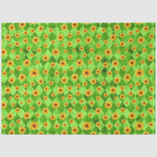 Green Skulls and Sunflower Series Design 8 Tissue Paper