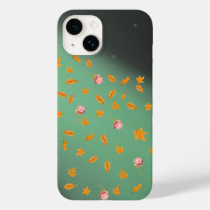 Green Sky Autumn Leaves & Roses  Case-Mate iPhone 14 Case