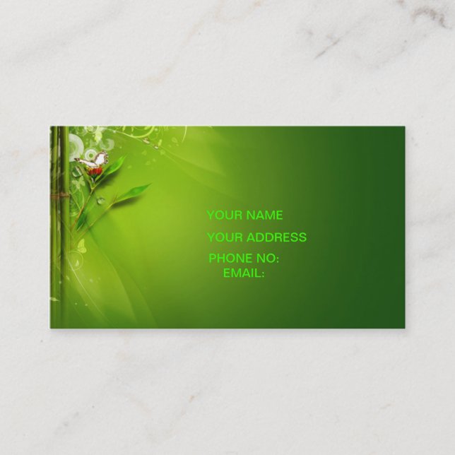 green sky business card (Front)