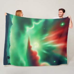 green sky fleece blanket