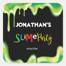 Green slime boys birthday party