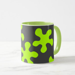 green slime charcoal grey fun coffee mug
