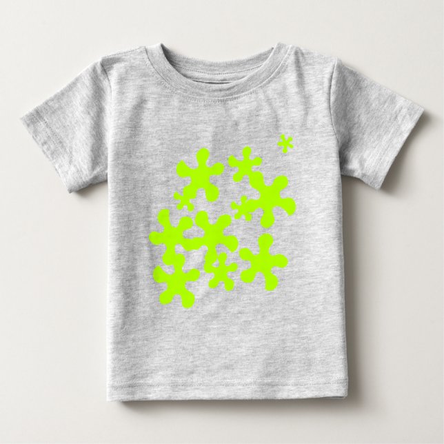 green slime grey fun cute baby T-Shirt (Front)