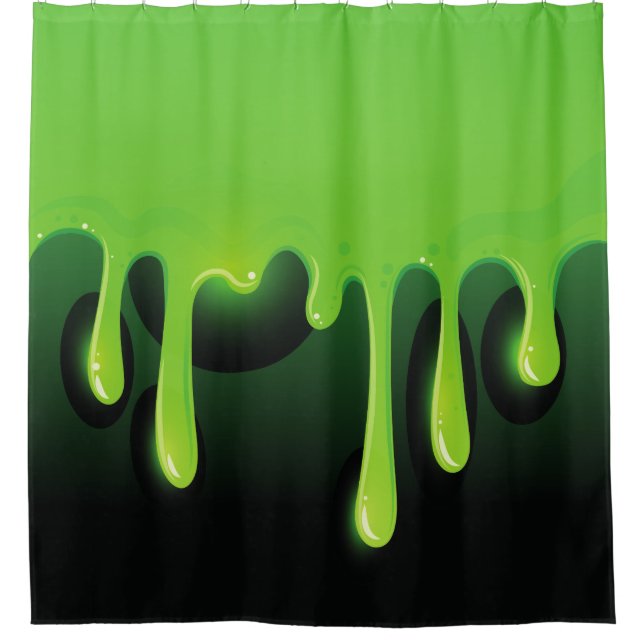 green slime shower curtain (Front)
