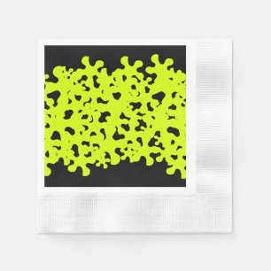 green slime slimy black party paper napkin napkins