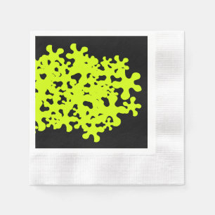 green slime slimy black party paper napkin napkins
