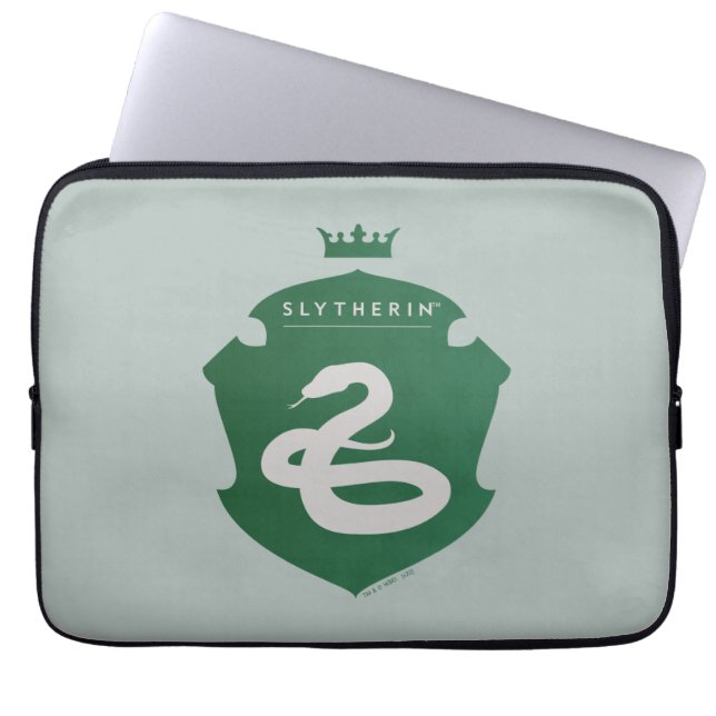 Green SLYTHERIN™ Crowned Crest Laptop Sleeve (Front)