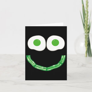 Green Smile Face Eggs And Bycon Ham Breakfast St P Card
