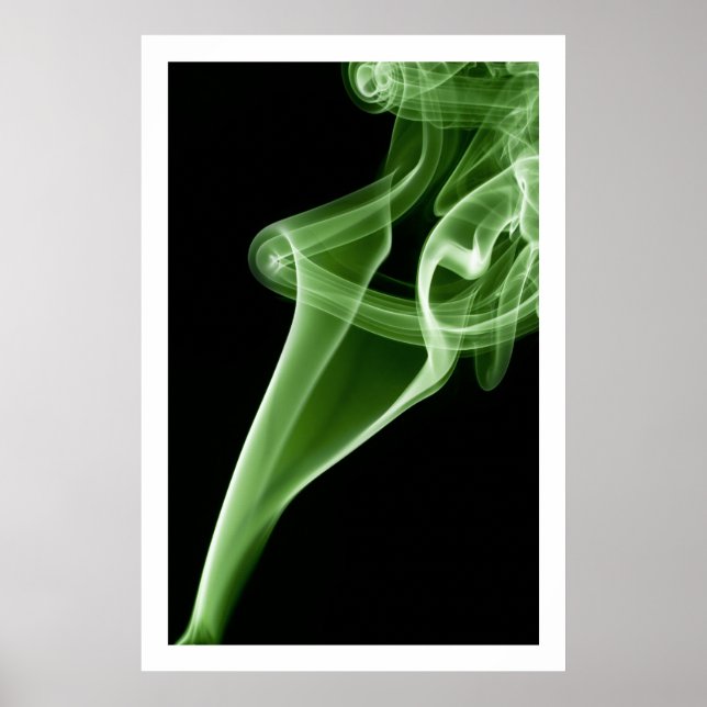Green Smoke Art Poster (Front)