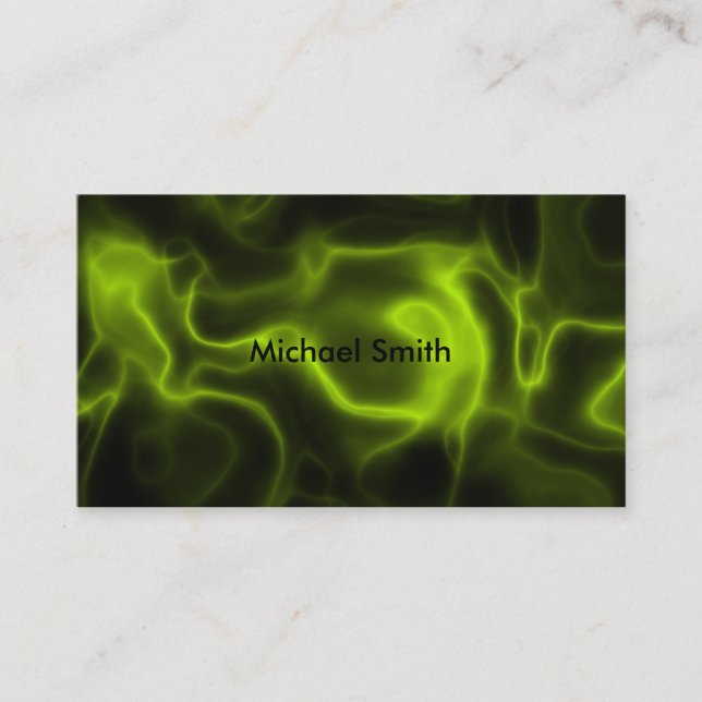 Green smoke effect business card (Front)