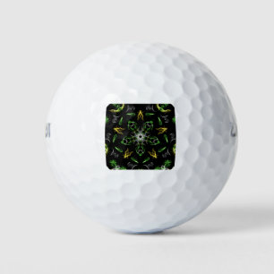 Green Smoke Mandala Design Golf Balls
