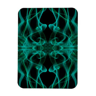 Green Smoke Symmetrical Minimalist Black Magnet