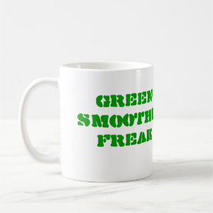 Green Smoothie Freak Green and White Coffee Mug