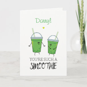 Green Smoothies Flirty Kawaii Foodie Humour Card
