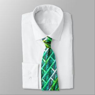 Green smudgy, scratched, grid or different brick? tie