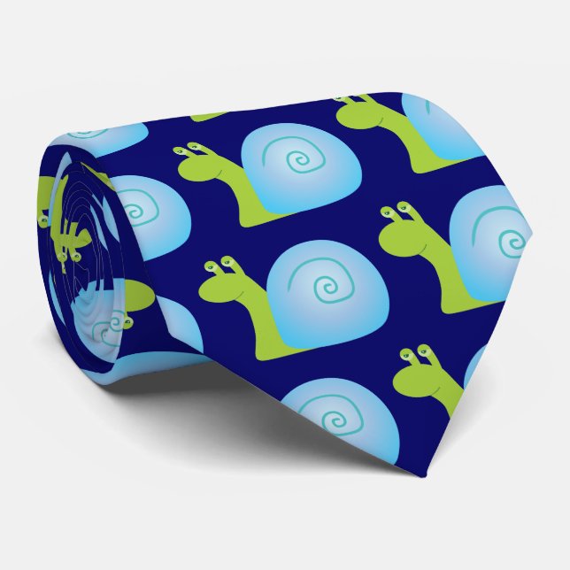 Green Snail Tie (Rolled)