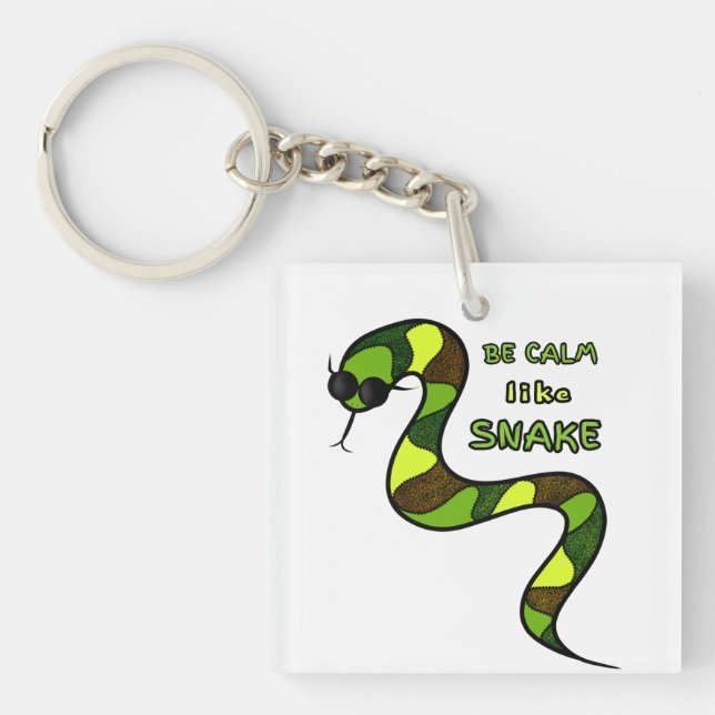 Green snake key ring (Front)