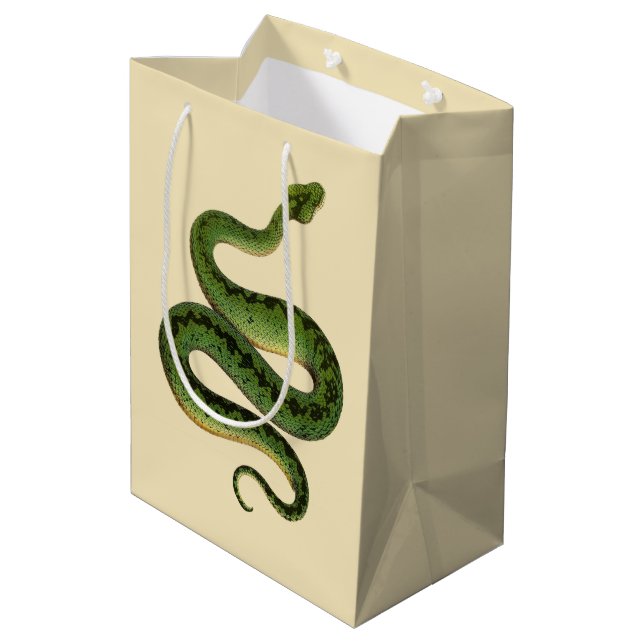 Green Snake Medium Gift Bag (Back Angled)