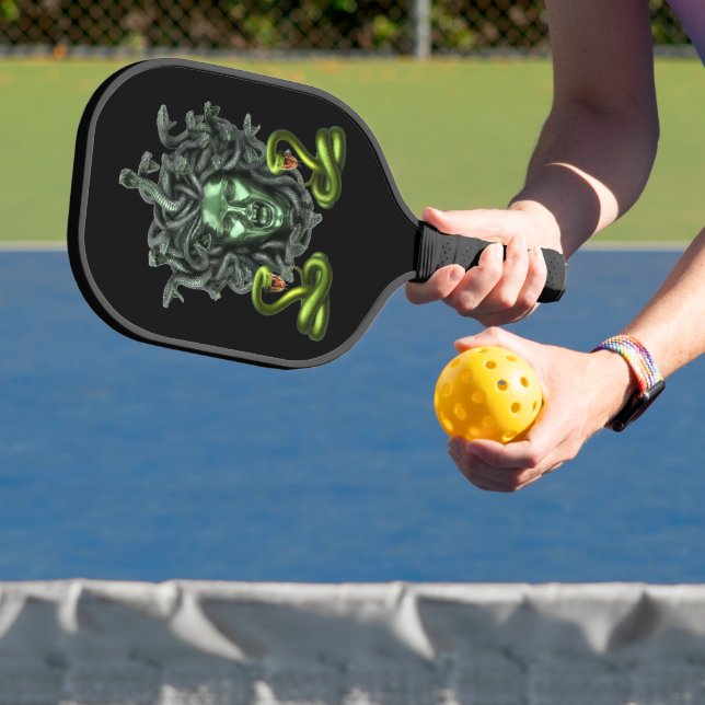 Green Snake Medusa Gorgon Pickleball Paddle (Insitu)