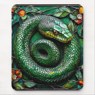 Green Snake Mouse Pad