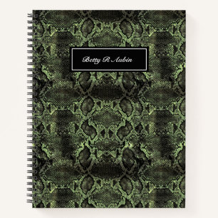 Green Snake print Notebook