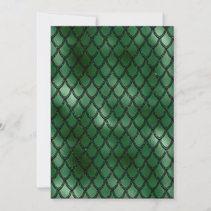 Green Snake Serpent Reptile Pattern Thank You Card