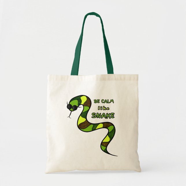 Green snake tote bag (Front)