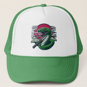Green snake trucker hat