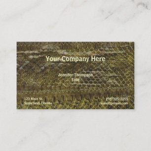 Green Snakeskin Business Card