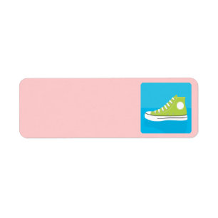 Green Sneaker Return Address Label
