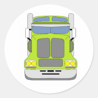 green snot truck classic round sticker