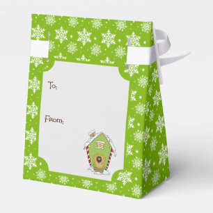Green Snowflake Christmas Gift Favour Box