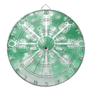 Green Snowflake Dartboard