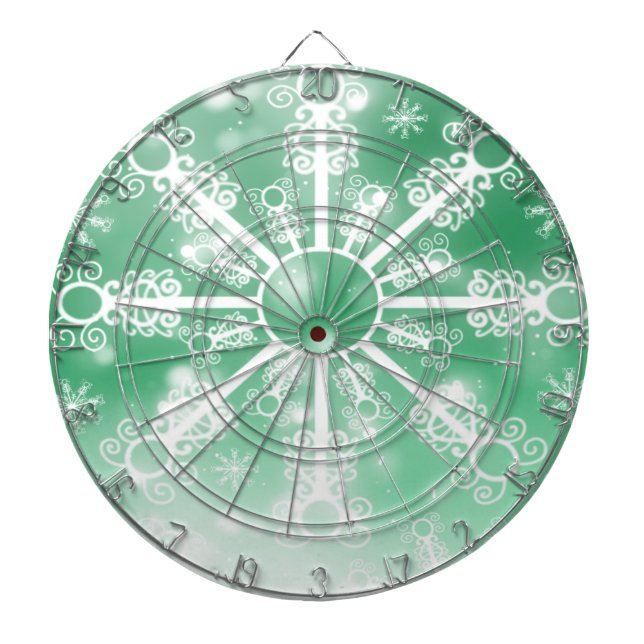 Green Snowflake Dartboard (Front)