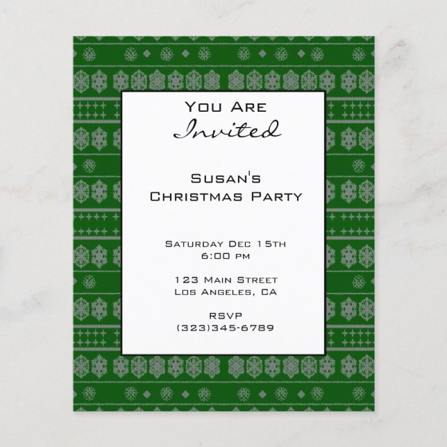Green Snowflake Pattern (Front)