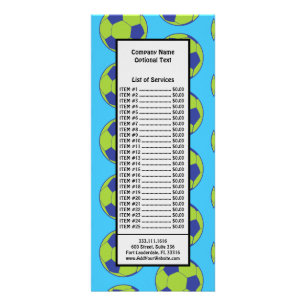 Green Soccer Balls Sports Lovers Football Players Rack Card