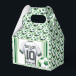 Green Soccer Sports Boy Jersey Kids Birthday Party Favour Box<br><div class="desc">Score big with our Children's Soccer Birthday Party Favour Box! Perfect for young athletes who live and breathe soccer, this Favour Box is sure to kick off the birthday festivities in style. Featuring a vibrant soccer jersey and a classic soccer ball in various shades of green and white, it sets...</div>