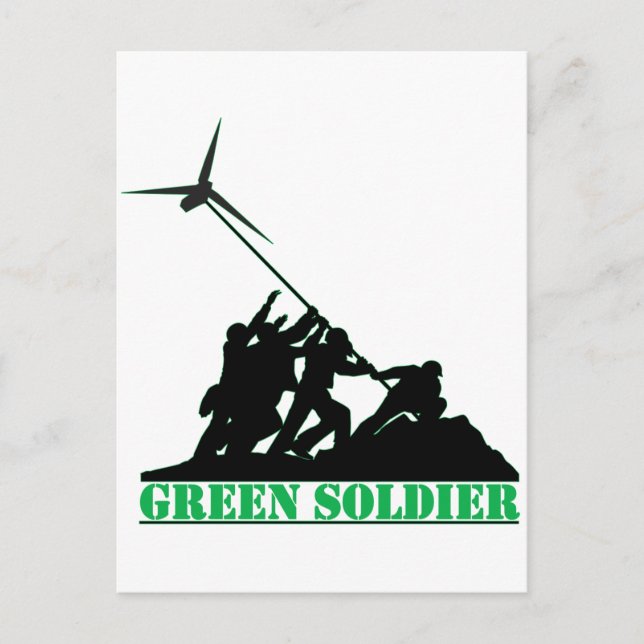 Green Soldier Windmill Postcard (Front)