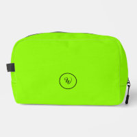 Green solid colour neon monogram modern trendy