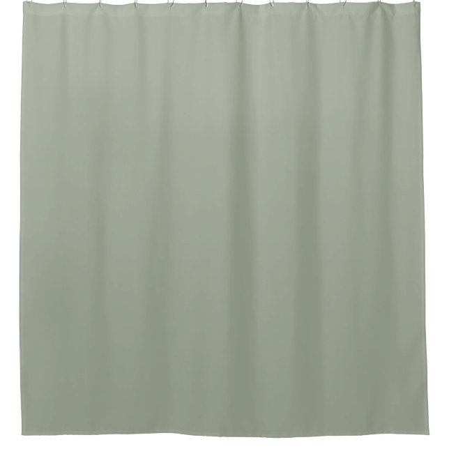 Green Solid Colour Personalised Custom Shower Curtain (Front)