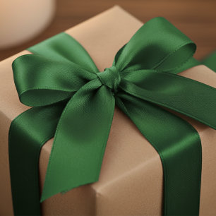 Green Solid Colour Simple Minimalist Satin Ribbon